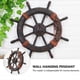 thumbnail image 4 of Mediterranean Style Nautical Wooden Boat Ship Wheel Wooden Rudder, 4 of 5