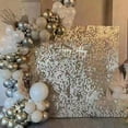 thumbnail image 3 of 8PCS Shimmer Wall Backdrop, Reusable Sequin Glitter Backdrop Panel, Foursquare Sequin Wall Backdrop for Birthday, Wedding, Graduation, Engagement, Party Decoration, 3 of 7