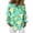 Light Green, variant on OIOLOYJM Womens Hawaiian Shirt Tropical Hawaiian Print Long Sleeve T Shirts Spring Beach Vacation Button Up Tops Trendy Blue M