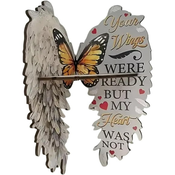 Corner Shelves Wall Mounted Vintage Angel Wings Corner Shelf Retro Butterfly Shelf Corner Shelf Floating Boho Corner Shelf Home Wall Corner Decor (Light Gray, One Size)