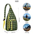thumbnail image 3 of Abstract Art Sling Backpack - Modern Gallery Style Print Crossbody Bag, Fashionable for Work & School, 3 of 4