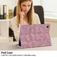 thumbnail image 5 of Decase for Galaxy Tab A9+ Plus 11 Inch Cover with Pencil Holder/Pockets,Auto Wake/Sleep,Folio Stand Embossed PU Leather Case for Samsung Galaxy Tab A9+/A9 Plus 11” 2024 (SM-X210/X216/X218),Pink, 5 of 10