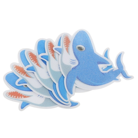 TAILTOSS 5Pcs Tub Grips Bathtub Stickers Shark Shaped Non-slip for Home Safety and Bath Time