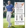 thumbnail image 3 of SPECIAL MAGIC Men’s Stretch Golf Pants Slim Fit Lightweight Hiking, Casual & Dress Tapered Pants with Zipper Pockets, 3 of 6