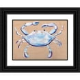 thumbnail image 1 of Seay, Anne 14x11 Black Ornate Wood Framed with Double Matting Museum Art Print Titled - Blue and White Crab, 1 of 4