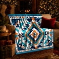 thumbnail image 3 of Southwestern Medallion Sofa Pumpkins Festive Boho Style, Festive Halloween Scene, Warm Flannel Blanket for Living Room and Reading Nook, Art Lovers Halloween Gift, Festive Home Decor, 3 of 9