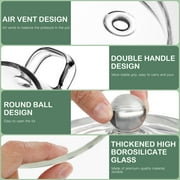 High Borosilicate Glass Soup Pot with Cover Clear Glass Pot with Double Handles Household Cooking Saucepan Pot