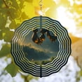 thumbnail image 3 of Metal Hanging Wind Spinners with Concentric Pattern Design - Surreal Spherical Figures for Enchanting Yard & Garden Decor, 3 of 6