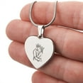 thumbnail image 2 of Couple King Queen Engraved Heart Necklace Stainless Steel or 18k Yellow Gold Finish 18-22" Chain, 2 of 15