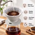 Silicone Pour Over Coffee Dripper with Stable Base, Food-Grade Hand ...