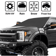 Chanvi Windshield Snow Ice Cover Extra Larger Size 97"x 63" Cover with 3 Layers Material Waterproof Sun Protection All Cars, Trucks, SUVs, Mpvs (Black, 97"x 63")