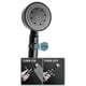 thumbnail image 3 of Shower Head Water Saving Black 5 Mode Adjustable High Pressure Shower One-key Stop Water Massage Eco Shower Bathroom Accessories Set, 3 of 5