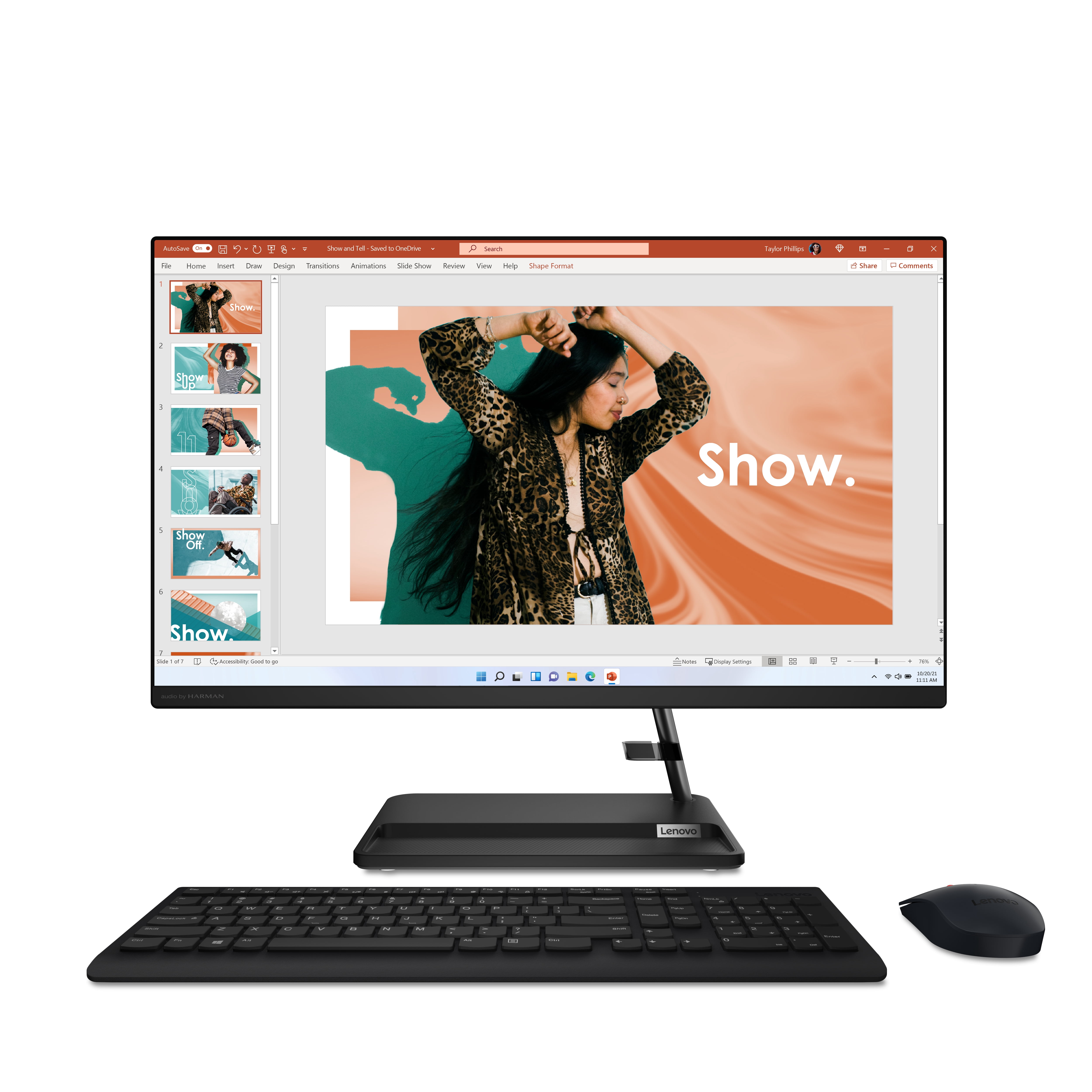 Lenovo IdeaCentre 3i 27 inch FHD Touch All-in-One Windows Desktop Intel Core i5-12450H 8GB RAM 512GB SSD Black