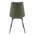 thumbnail image 5 of Moe's Home Collection Alibi 18" Vegan Leather Dining Chair Dark Green (Set of 2), 5 of 9