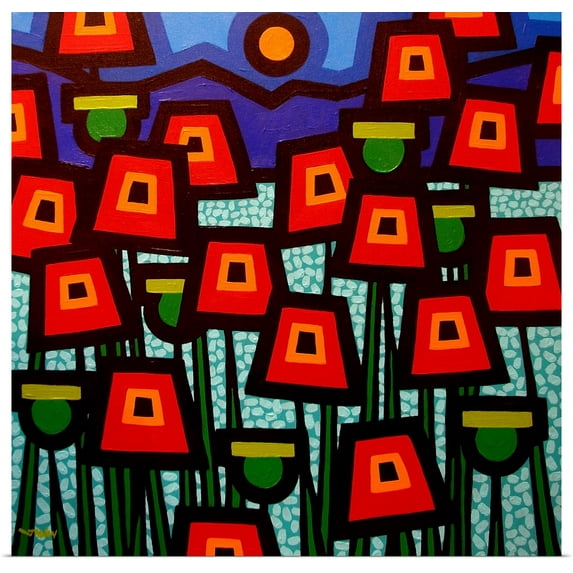 Great BIG Canvas | "Poppy Field" Art Print - 16x16