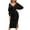 Black, variant on Women's Knit Sweater V Neck Wrap Knit Dresses Batwing Sleeve Sweater Dresses Short Maxi Dresses for Women Stylish Dresses for Women Maxi Dresses for Women Casual Summer Business Casual Dress Dresses