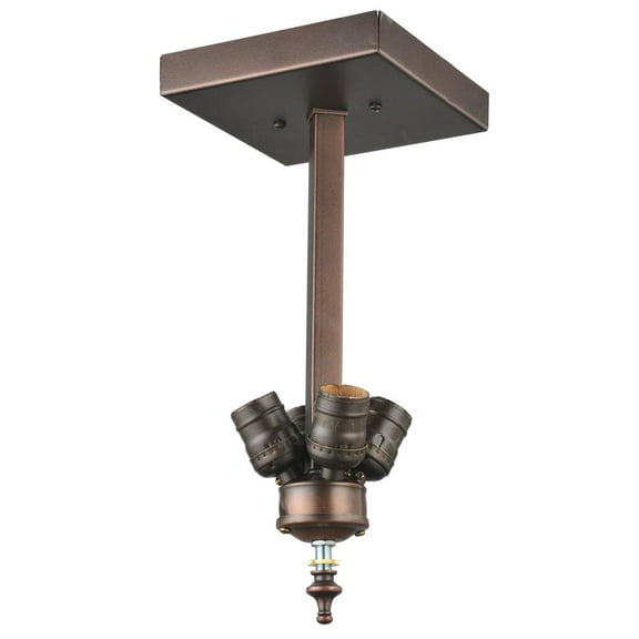 Meyda Tiffany 21797 Mission 2 Light 12" Wide Flush Mount Ceiling Fixture - Black