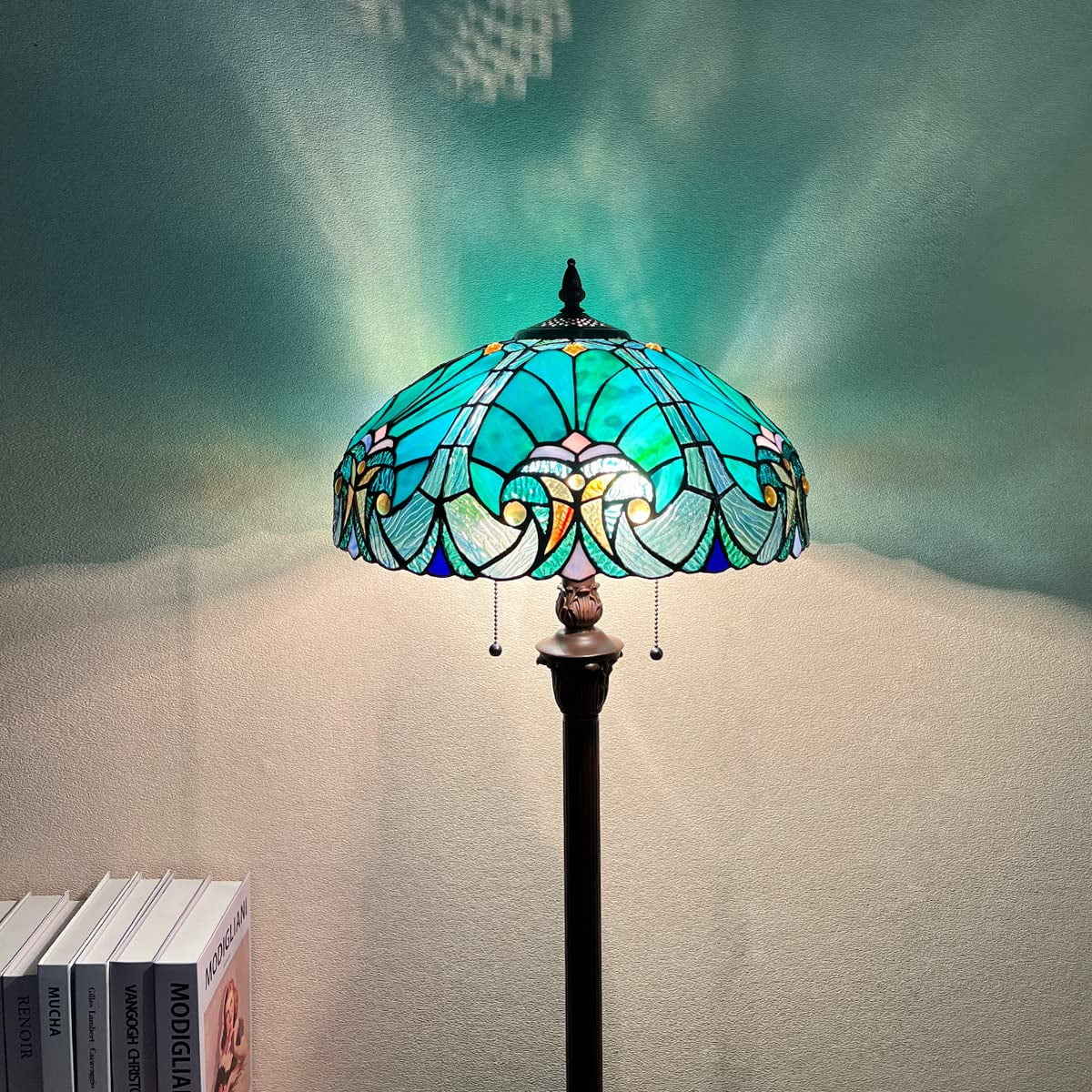 Tiffany Floor Lamp,Stained Glass Lamp Shade
