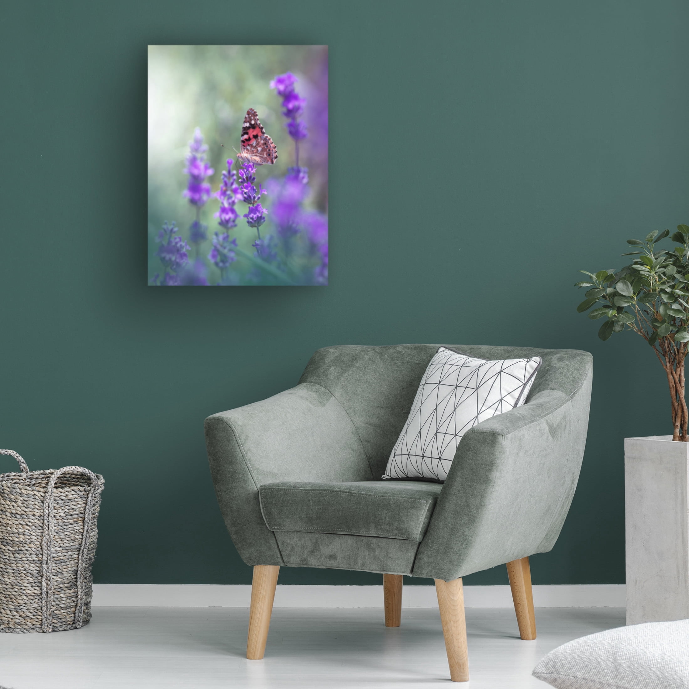 Canvas Wall Art - Juliana Nan 'Lavender Queen  ' Wall Art for Living Room, Bedroom, or Office D?cor by Trademark Fine Art - 24 x 32 Inches