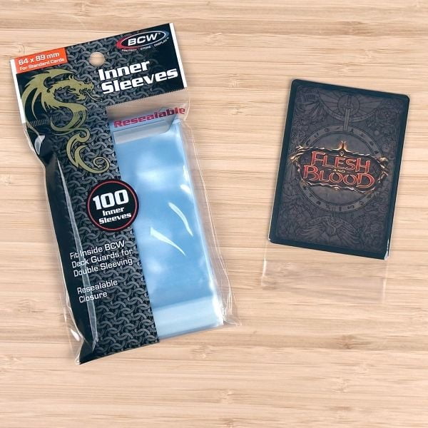 10 packs of 100 (1000) BCW Resealable Clear Standard Sized Card Inner Sleeves