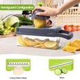 thumbnail image 5 of Vegetable Chopper Onion Chopper Mandolin Slicer 13 In 1 Food Chopper Multifunctional Vegetable Chopper And Slicer Dicing Machine Adjustablevegetable Cutter With Container, 5 of 5