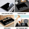 thumbnail image 2 of Coffee Bar Mat Rubber Dish Drying Mat For Kitchen Counter Coffee Mat for Home Bar Gift Kitchen Mat Coffee Bar Accessories Decorative Coffee Shop Chocolate Dish Drying Pad 18"X 24", 2 of 7