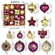 thumbnail image 3 of Bola Decorativa Juego de 64 adornos navideños para árbol con lazos, ciervos y corazones para decoración navideña. JASKFLY, 3 of 8