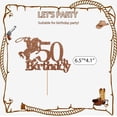 thumbnail image 2 of Decoración para tartas, diseño de Cowboy, 50 cumpleaños, carreras de caballos, color rosa, 2 of 6