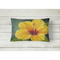 thumbnail image 2 of Carolines Treasures TMTR0321PW1216 Yellow Hibiscus by Malenda Trick Canvas Fabric Decorative Pillow, 12H x16W,, 2 of 3