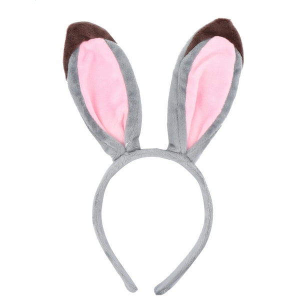 GOOHOCHY Aro de pelo de fiesta, banda de pelo de conejo de peluche, accesorios para el cabello encantadores, accesorio de fiesta