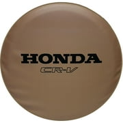 SpareCover - ABC Series Honda CRV Logo Black on 27" TAN 35 mil Automotive Vinyl Tire Cover W/TanTrim - Made in USA only