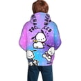 thumbnail image 6 of Sanrio Pochacco Kids' Hoodie 3d Print Sweatshirt Soft Pullover Hooded With Big Pockets Fans Gifts For Boys Or Girls Small, 6 of 7