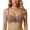 Coffee, variant on Push Up Padded Bras for Women Wireless Lace-Up Plunge Drawstring Bra Beige M