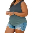 thumbnail image 7 of Sevevn Womens Plus Size Tank Tops Summer Sleeveless V Neck T Shirts Casual Loose Fit Basic Tees Tunic Tops, 7 of 7