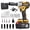 Yellow, variant on VQJTCVLY Brushless impact driver, 21V Cordless impact wrench 1/2 Inch, 2 × 4.0Ah impact drill tool set, 5 Sockets, 7 Drill, 6 Screws for Car Home Truck Mower Father Dad Husband, Yellow