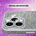 thumbnail image 4 of Compatible with iPhone 14 Pro Max Glitter Case Women Girls Bling Sparkle Phone Case Camera Lens Protection Slim Soft Bumper Shockproof Protective Cover for iPhone 14 Pro Max 6.7 inch, Silver, 4 of 12