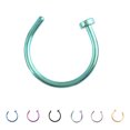 thumbnail image 4 of Men Women Stainless Steel Nostril Nose Hoop Rings Hoop Nose Piercing Ring Clip Body Piercing Jewelry Lip Ring - Silver, 4 of 9