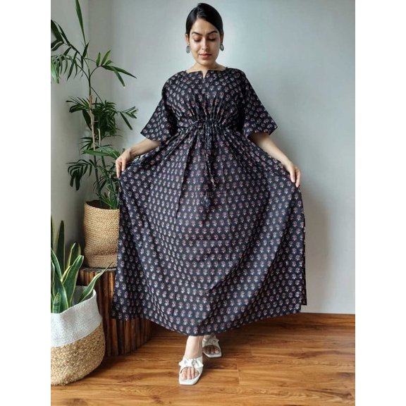 Indian Trendz Women's Oversized Cotton Evening Gown Dress