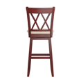 thumbnail image 2 of Weston Home Sheena Double X Back Bar Height Wood Swivel Stool, Antique Berry, 2 of 5