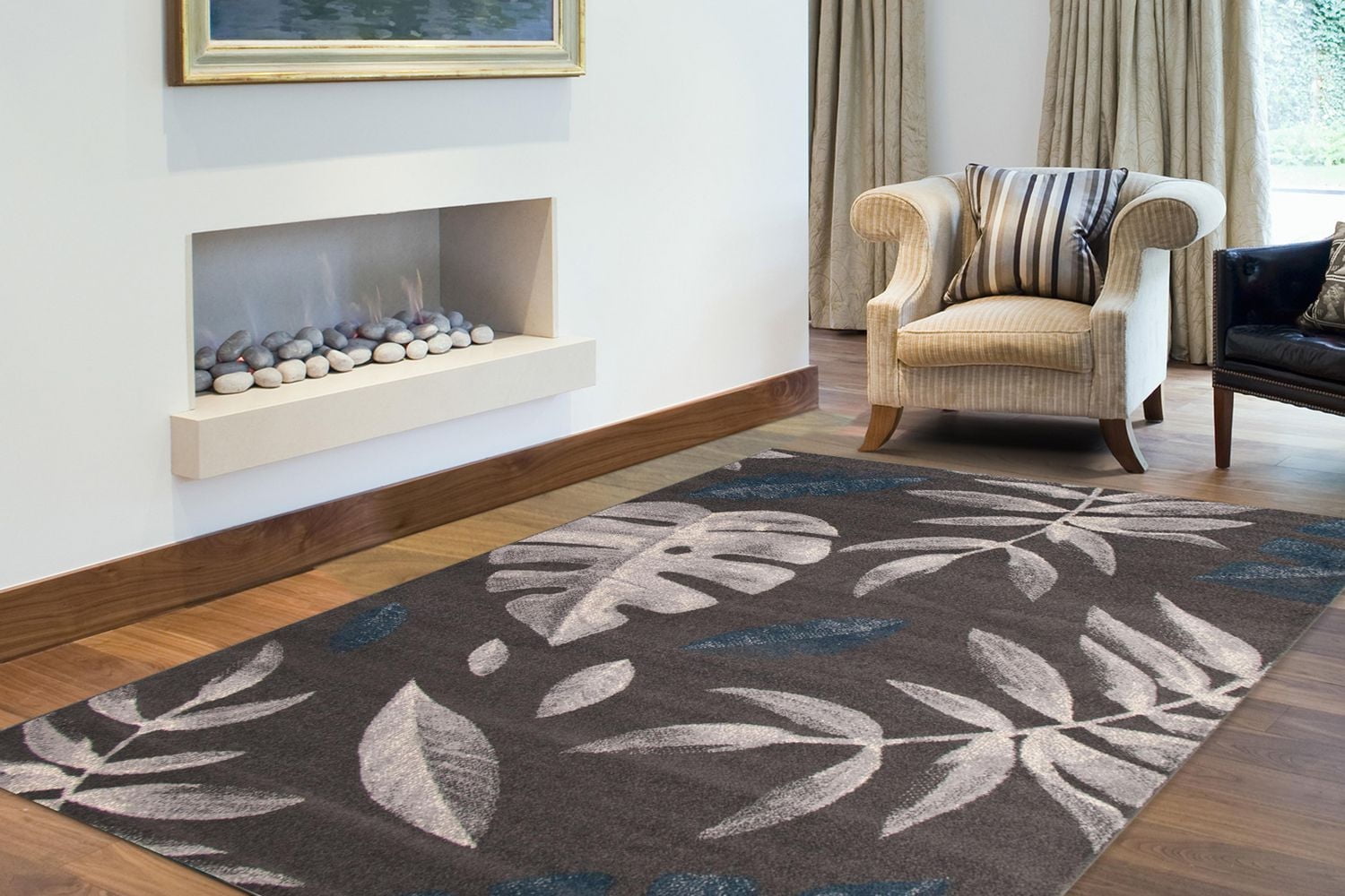 ECARPET Floral Area Rug for Living Room, Bedroom