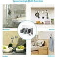 thumbnail image 4 of Broom Holder Wall Mount,4pcs Stainless Steel Broom and Mop Organizer Self Adhesive, Silver.Mop Broom Holder No Drill, Mop Broom Organizer Wall Mounted Heavy Duty with Hooks for Bathroom, Kitchen, 4 of 7