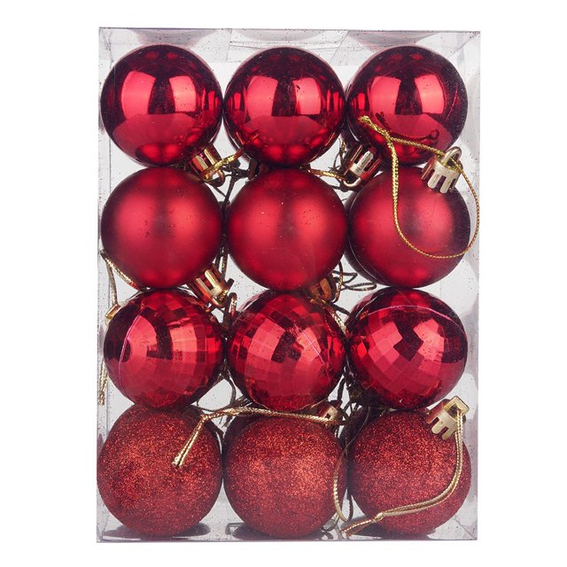 LSLJS 24Pcs Christmas Tree Balls, 1.57" Christmas Balls Shatterproof Christmas Ornaments Decorations for Christmas Tree Hanging Decorative Bauble Set for Home Party Wedding Decor