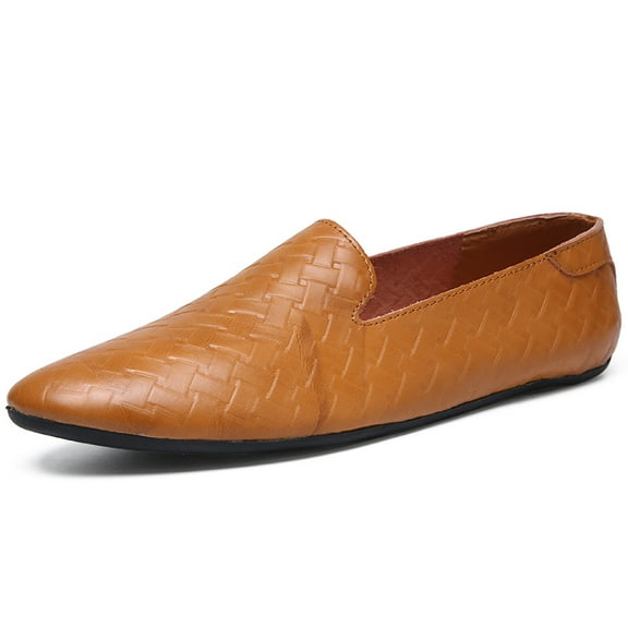 Men's Casual Loafers Slip On Leather Shoes Lightweight Driving Shoes Moccasins Classic Penny Loafer Flats Boat Shoes Outdoor Walking Shoes