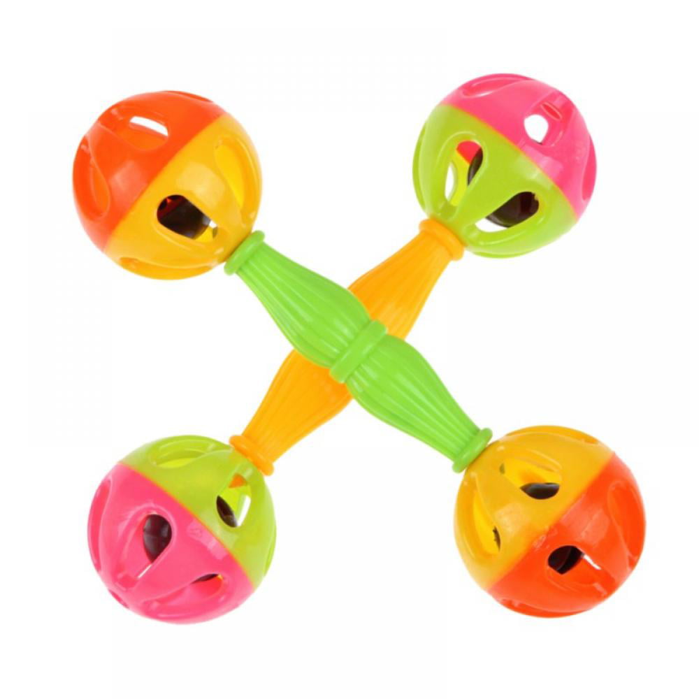 Baby Toy Rattles Bells Shaking Dumbells Early Development Toys 0-12 Months L4K8