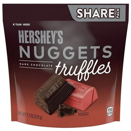 Hershey's Truffles Candy, Individually Wrapped, Share Pack Dark Chocolate7.7oz