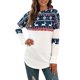 thumbnail image 2 of Pntutb - Camiseta de Navidad para mujer, blusa con parches de manga larga para mujer, sudadera informal, tops Pntutb Pntutb-3046, 2 of 9