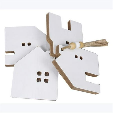 

Youngs 11167 4.3 in. Wood House Shaped Coasters - 4 Piece Per Set