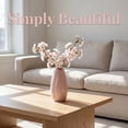 thumbnail image 7 of REGALWOVEN Modern Vase, Matte Ribbed Decorative Flower Vase for Desktop, Shelf & Bathroom, Minimalist Boho Home Decor Accent Pink 2.4"L x 2.4"W x 5.1"H, 7 of 7