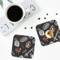 thumbnail image 5 of Balery 4 Pcs Japanese Sushi Hashileather Coasters Set, Drink Table Cup Coasters For Living Room Kitchen Coffee Decor, 5 of 9