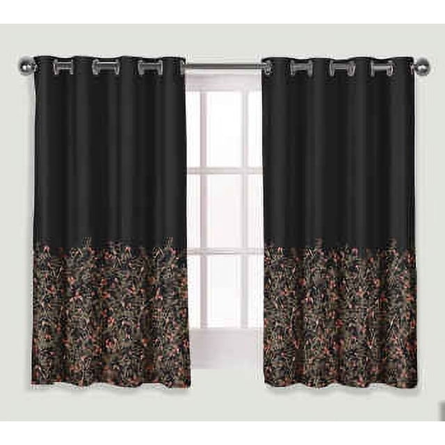 Soimoi Poly Georgette Fabric Leaves & Berries Panel Printed Fabric 1 Yard 42 Inch Wide